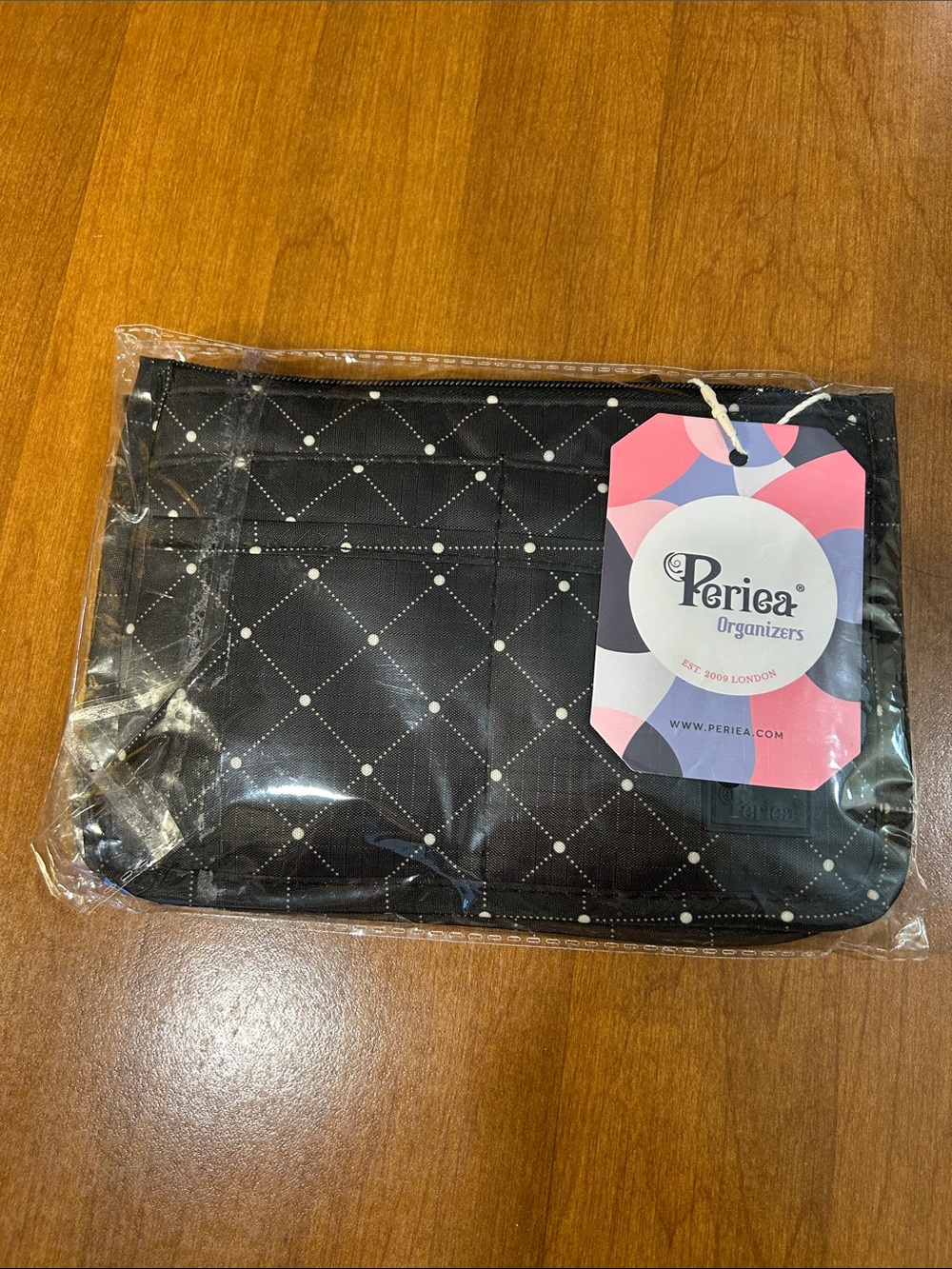 Periea Black Quilted Organizer Pouch
